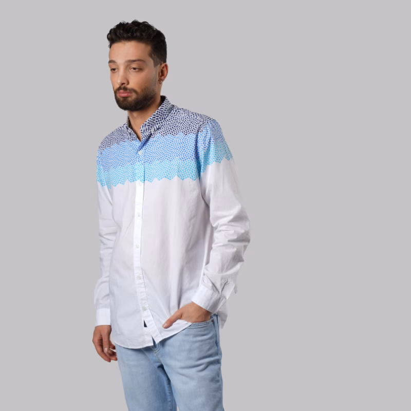 پیراهن آستین بلند چاپی